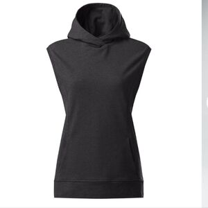 lululemon athletica Heathered Black Sleeveless Hoodie